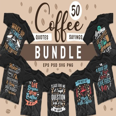 Coffee Bundle Quotes T-shirt Design