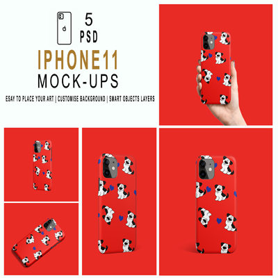 iPhone 11 Case Mockup Set Psd