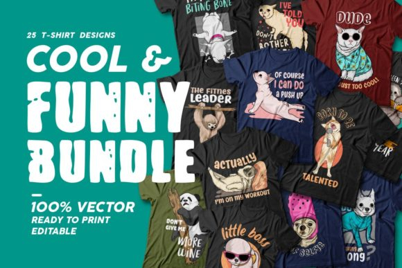 Funny Bundle T-Shirt Designs